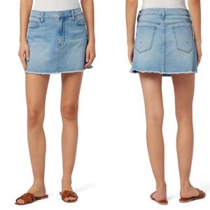 Hudson Vivid Fray Hem Denim Mini Skirt Prophecy Size 26 NWT